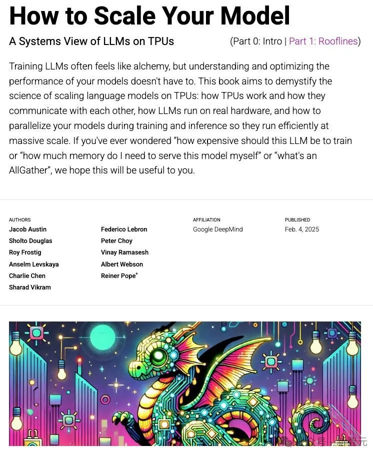 谷歌超硬核教科书来了,Jeff Dean带货揭Gemini训练秘籍:在TPU上scaling