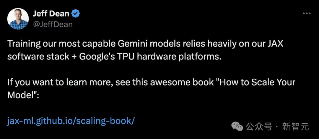 谷歌超硬核教科书来了,Jeff Dean带货揭Gemini训练秘籍:在TPU上scaling