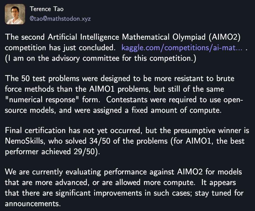 AI奥数大奖出炉,英伟达14B摘桂冠