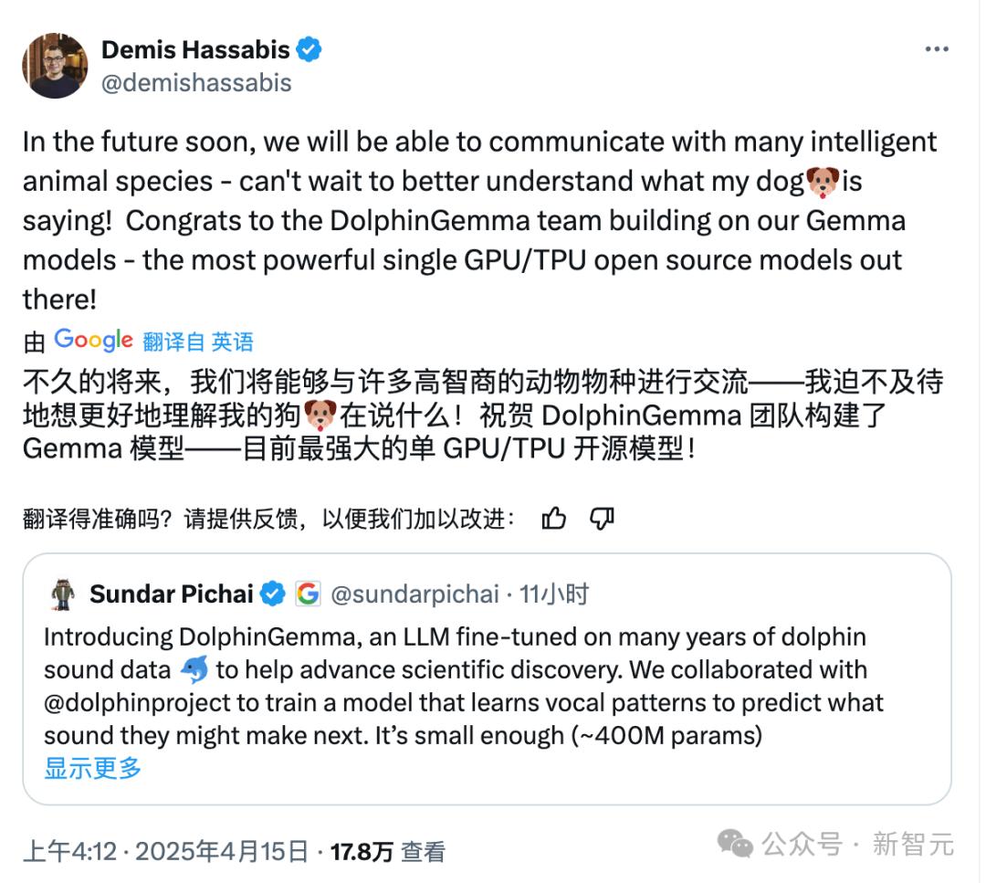 谷歌AI成功破解海豚语，海洋版ChatGPT来了，掀人类跨物种交流革命