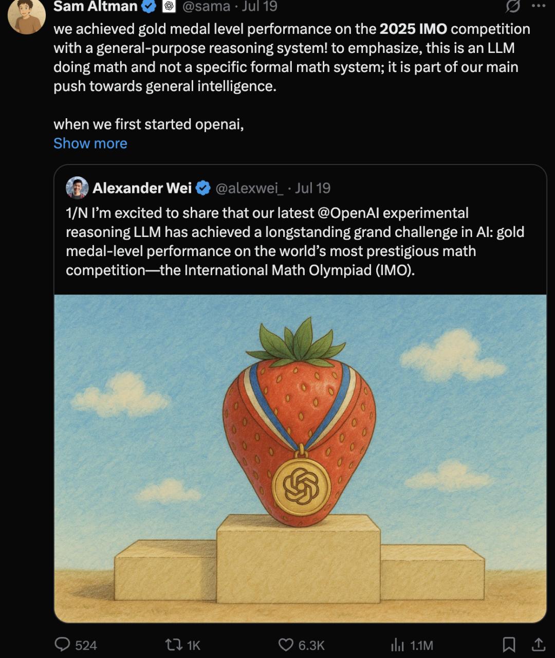 奥数金牌只是序章,OpenAI谷歌彻底打脸预言家,AI巨浪势不可挡