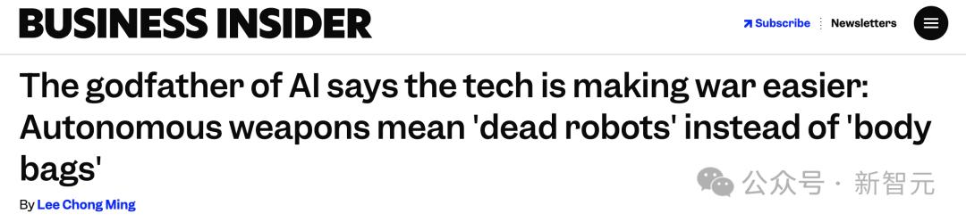 Hinton最新警告：杀手机器人或将带来更多战争，最大担忧是AI接管人类