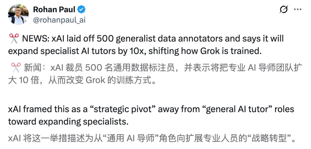 马斯克深夜挥刀,Grok幕后员工1/3失业,谷歌AI靠人肉堆起,血汗工厂曝光