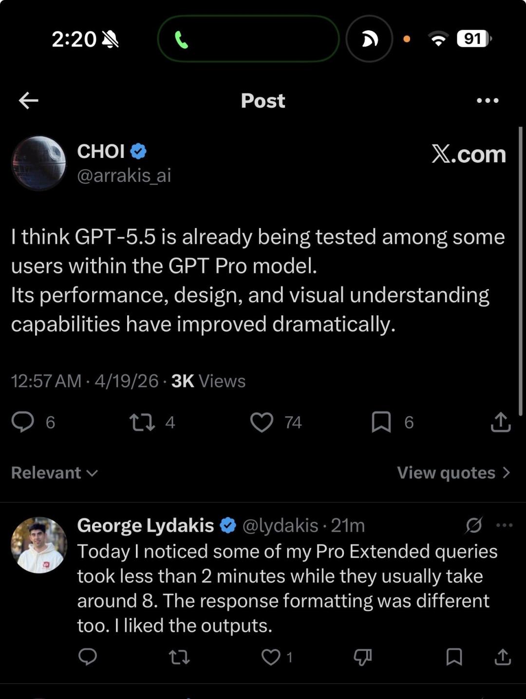 突然变强，速度翻4倍，GPT Pro惊现“神级”操作，网友怀疑GPT-5.5已就位