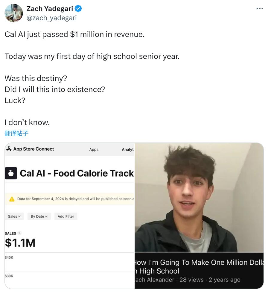 17岁高中生做AI App,不到4个月入账百万美元,独立开发者迎来春天?