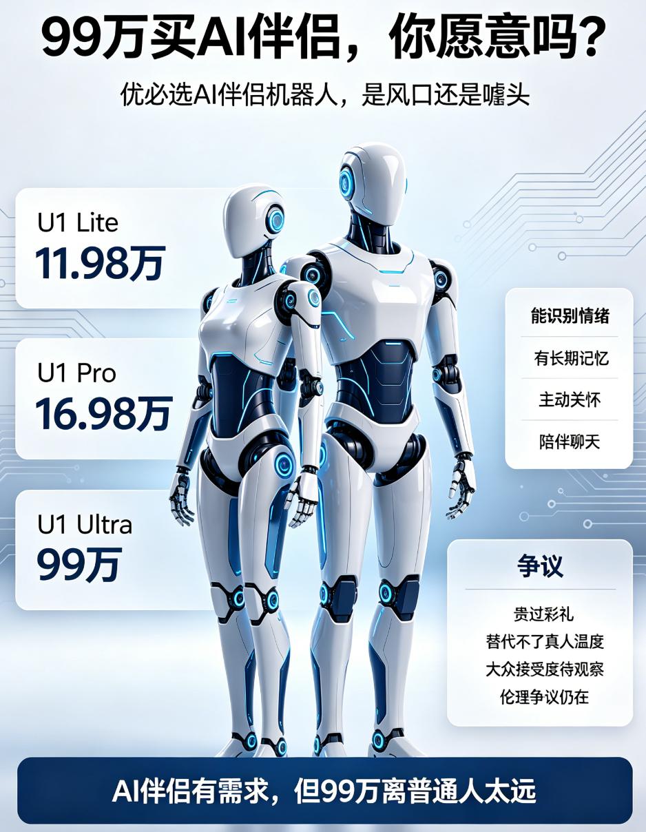 优必选AI伴侣99万,2亿单身狗“爱”不起