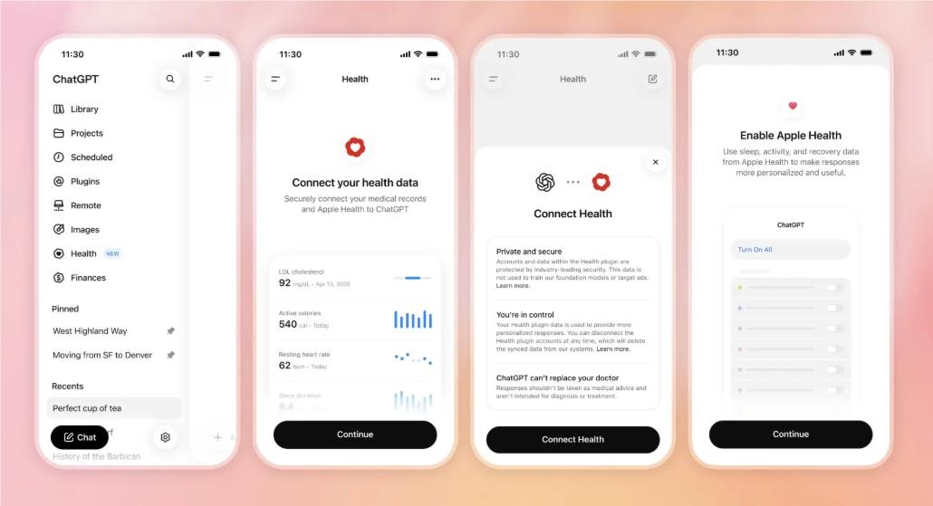 OpenAI全面开放ChatGPT Health功能，通用AI助手切入医疗健康赛道，垂类App是否还有突围机会？