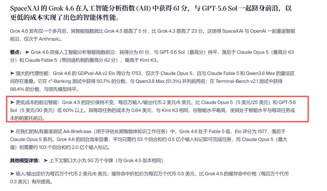 性能追平、价格砍半,Grok 4.6 杀回来了