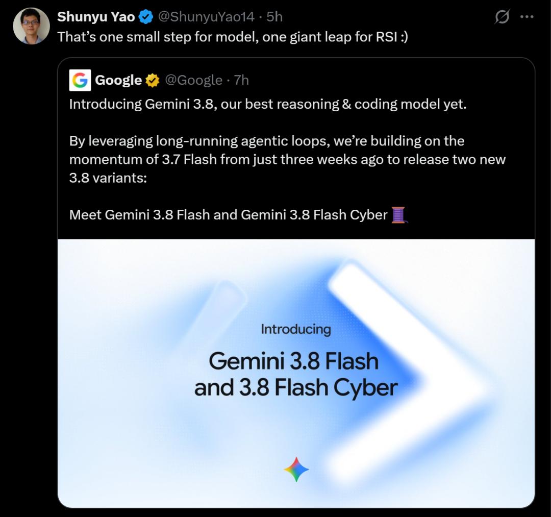 突发!Gemini 3.8登顶,谷歌迈出RSI一大步